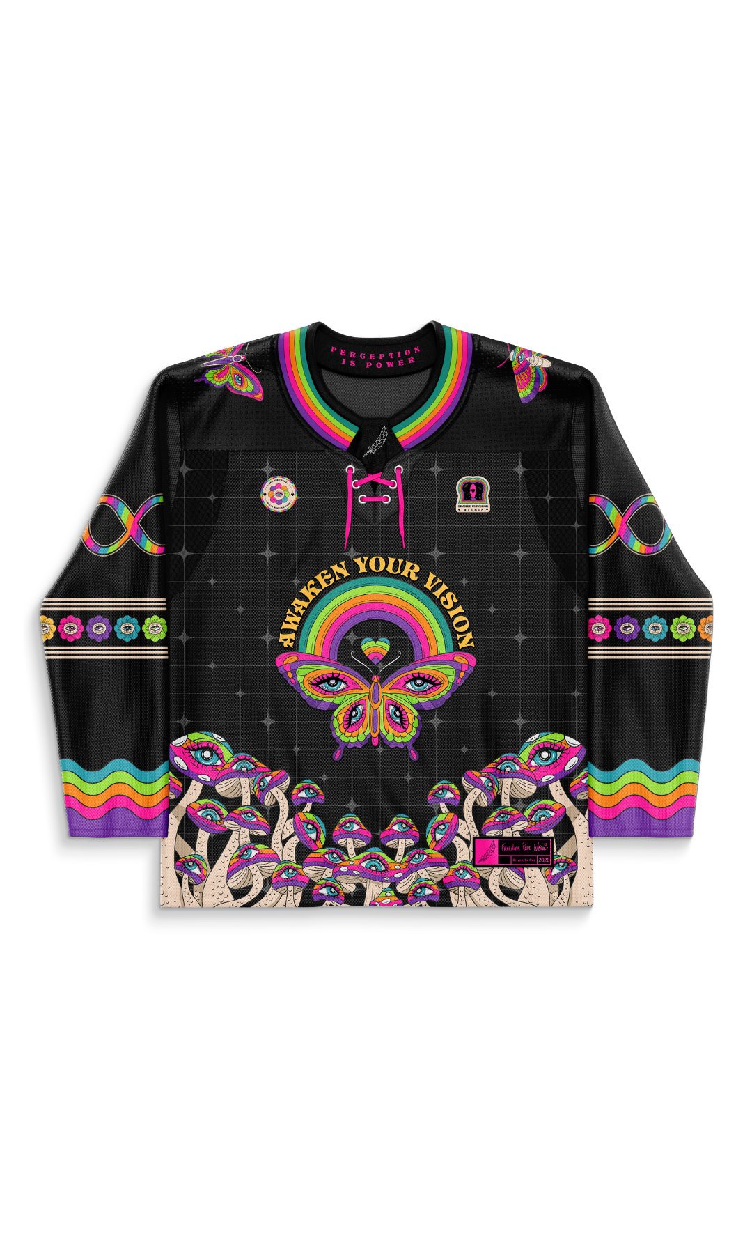 Awaken Rave Hockey Jersey - rave top - front view - Freedom Rave Wear