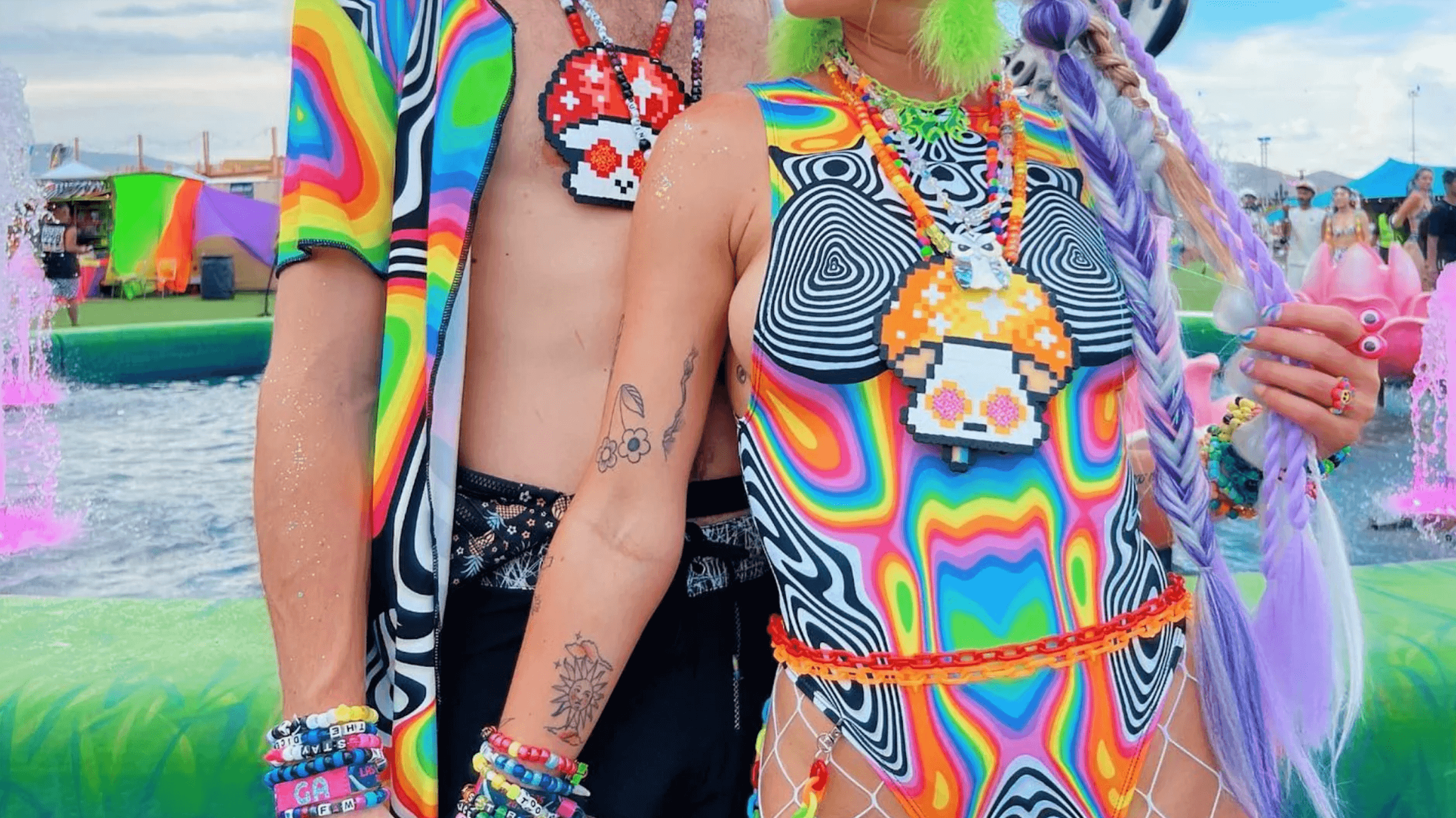 Neon couple outfits best sale