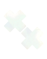 Arctic Fox Wet Vinyl X Factor Nipple Cover Pasties, perfect for rave outfits, parties, and stylish fashion emergencies.