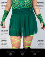 Emerald Mesh Skater Skirt