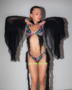 Awaken Nymph Sleeves - rave arm sleeves - detail view - EDM clothing