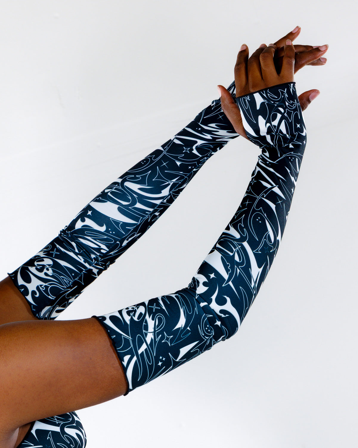 BLVDE Chilled Out Arm Sleeves - rave arm sleeves - front view - Freedom Rave Wear