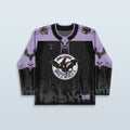 Batshit Hockey Jersey - Limited Editon featuring a graveyard print and eerie bat design for rave outfits.