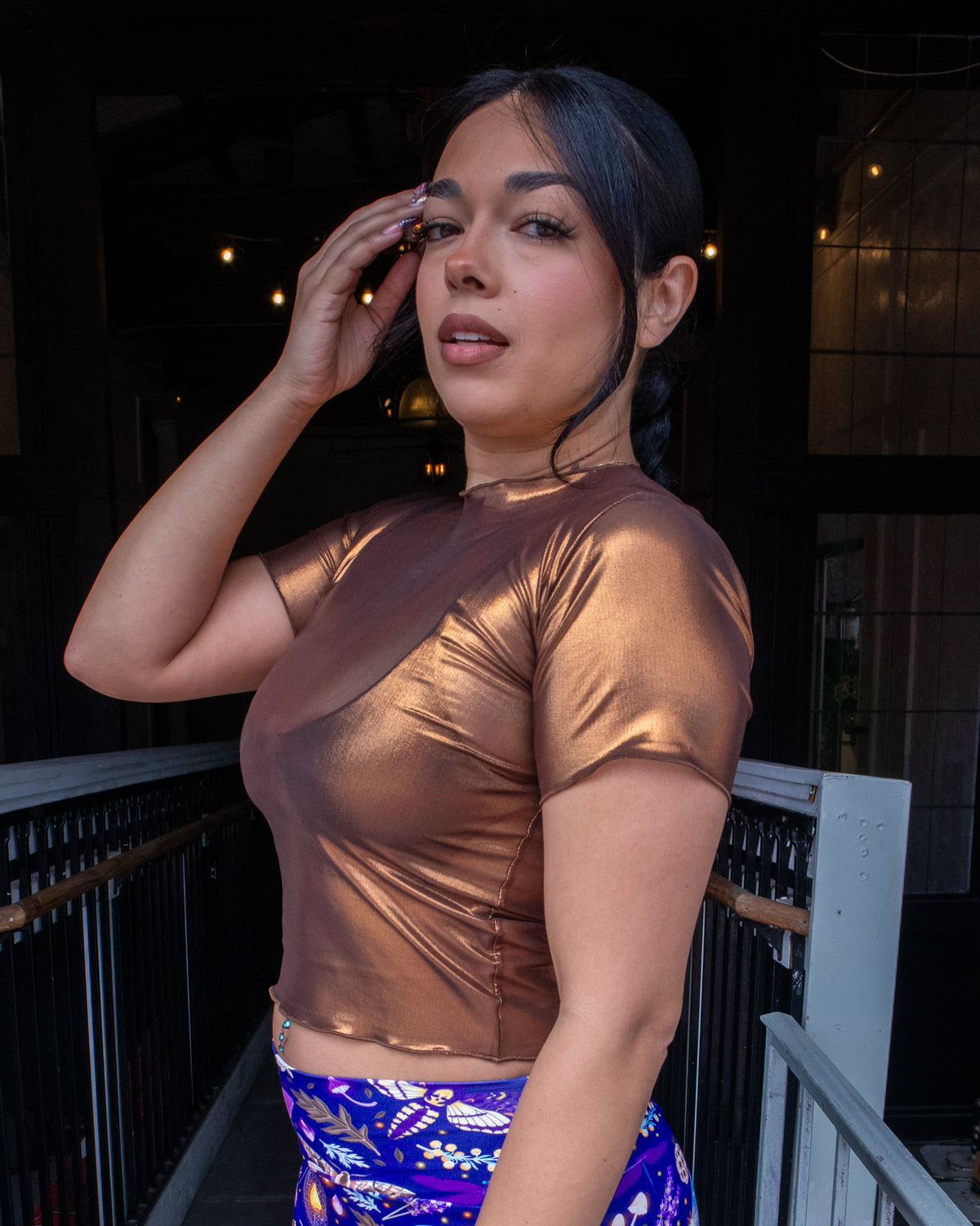 Carmel Mesh Baby Tee