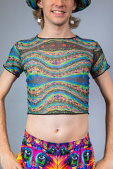No Crumbs. Mesh Baby Tee Freedom Rave Wear Size: X-Small