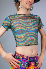 No Crumbs. Mesh Baby Tee Freedom Rave Wear Size: X-Small