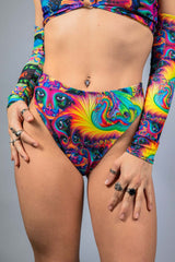 YEOW High Waisted Thong Freedom Rave Wear Size: X-Small