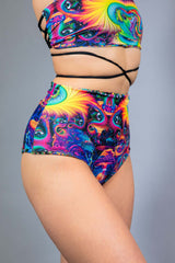 Chase Face Reversible High Waisted Bottoms Freedom Rave Wear Size: X-Small