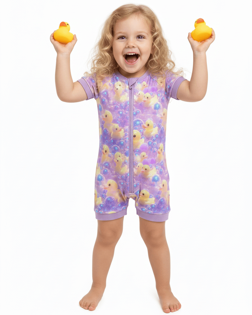 Baby's First Rave Zippered Shortie Romper