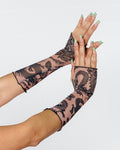 Dynasty Gloves - Nude - rave accessories - front view - Freedom Rave Wear