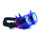 Steampunk Goggles and Kaleidoscope Glasses with spiked design and colorful lenses for rave outfits.