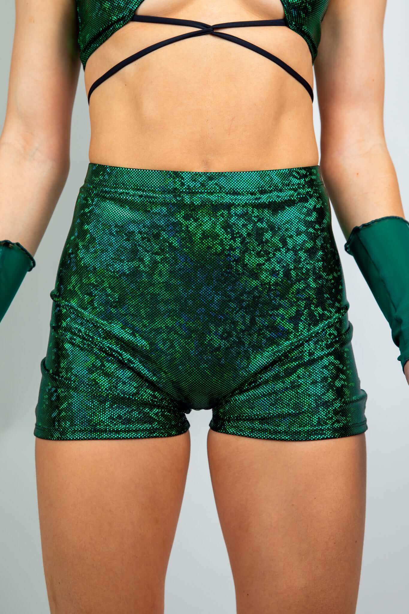 Emerald Holo High Waist Shorts FRW New Size: X-Small