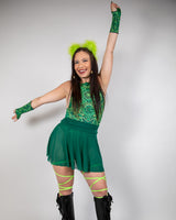 Emerald Mesh Skater Skirt
