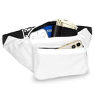 Fanny Pack (Solids) displaying spacious design with organized pockets, ideal for rave outfits, holding cash, phone, and essentials.