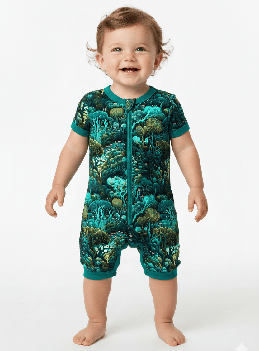 Baby's First Rave Zippered Shortie Romper