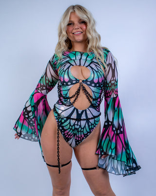 Flutter Mesh Bell Sleeves