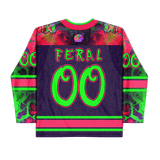 Back view of the Goblin Mode Hockey Jersey showcasing the name “Goblin” and number “00” in vibrant green.