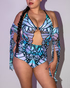 Gossamer Deep Sea Bikini Top - rave top - styling view 4 - festival fashion