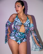 Gossamer Deep Sea Bikini Top - rave top - styling view 5 - festival fashion