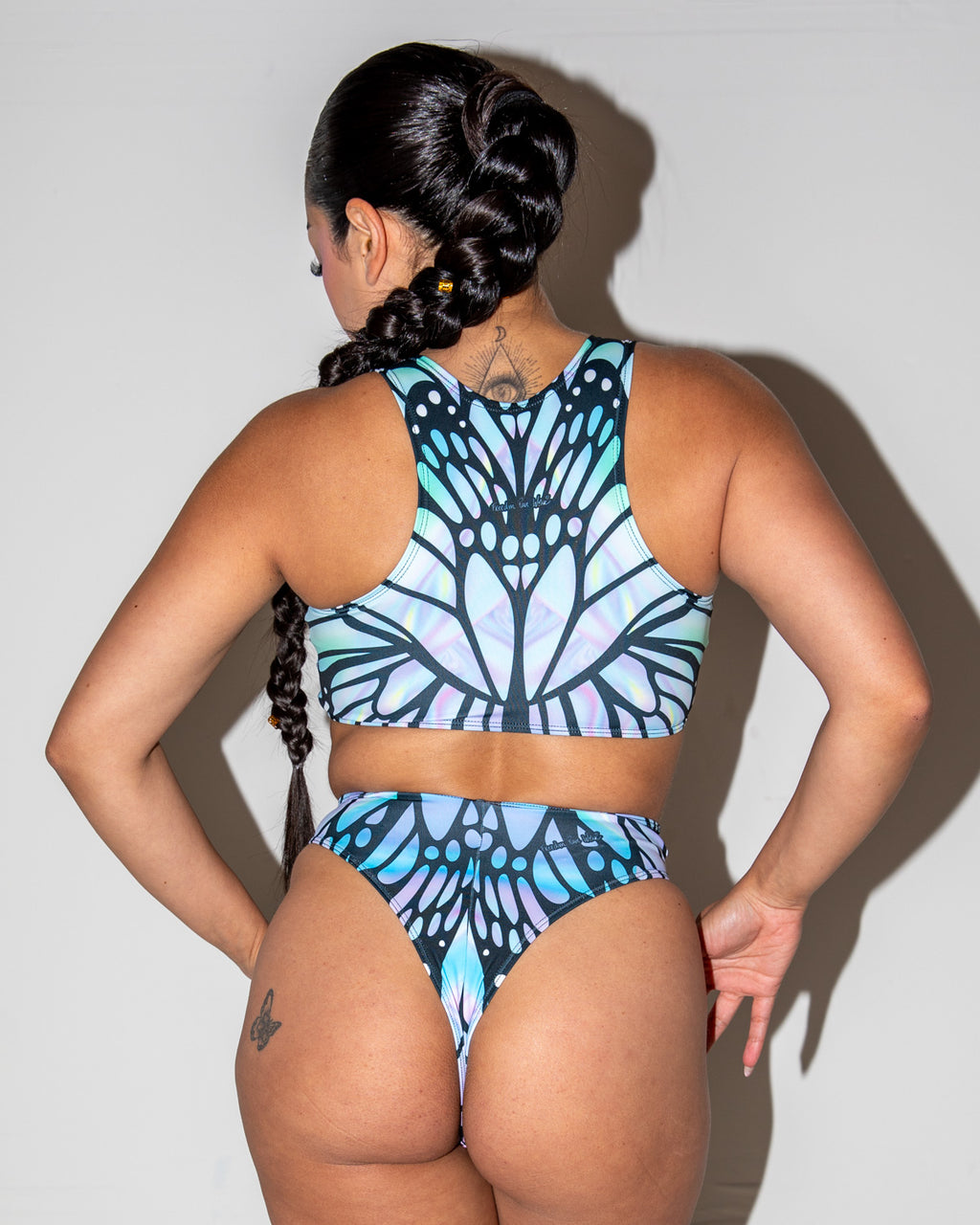 Gossamer Keyhole Top - rave top - front view - Freedom Rave Wear