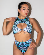 Gossamer Keyhole Top - rave top - detail view - EDM clothing