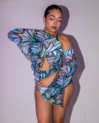 Gossamer Metamorphosis Sleeves - rave arm sleeves - front view - Freedom Rave Wear