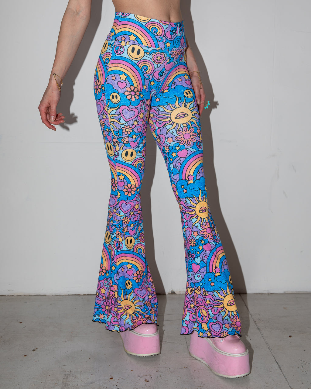 Groovy Bell Bottoms - festival bottom - back view - rave outfit