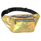 Rave Fanny Pack in shiny gold color, perfect accessory for festivals and travel.