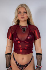 Heartbreaker Mesh Baby Tee