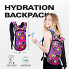 Hydration Pack Backpack (Small) featuring colorful design, lightweight fit, and adjustable straps for ultimate comfort.
