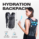 Hydration Pack Backpack (Small) featuring a lightweight design and convenient side pocket for easy hydration.