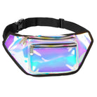 Rave Fanny Pack in iridescent design, perfect for music festivals, travel, and outdoor activities.