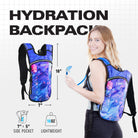 Hydration Pack Backpack (Small) featuring a lightweight design and adjustable straps, perfect for kids and rave outfits.