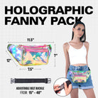 Rave Fanny Pack designed for festivals, featuring holographic design and adjustable belt, perfect for rave outfits.