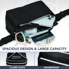 Fanny Pack (3 Pocket) with spacious design, large capacity, 3 card slots, and waterproof material for versatile use.