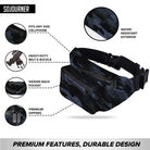 Fanny Pack (Solids) with premium zippers, hidden back pocket, and water-resistant exterior, ideal for rave outfits.