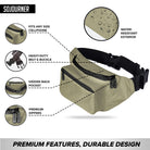 Fanny Pack (Solids) with spacious design, heavy-duty belt, hidden back pocket, and premium zippers, perfect for rave outfits.