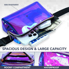 Fanny Pack (1 Pocket) featuring semi-transparent design, spacious interior, and waterproof construction for rave outfits.