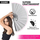 Festival Fans by SoJourner - Large, fade resistant, and stylish handheld fan perfect for raves and parties.