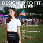 Fanny Pack (3 Pocket) worn by woman showcasing stylish design and versatile features for rave outfits.