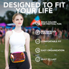 Fanny Pack (1 Pocket) designed for festival fun with waterproof exterior and comfortable fit.