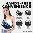 Rave Fanny Pack showcasing hands-free convenience with 3 pockets for essentials, perfect for festivals and casual outings.