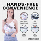Rave Fanny Pack featuring hands-free convenience and three pocket design for essentials.