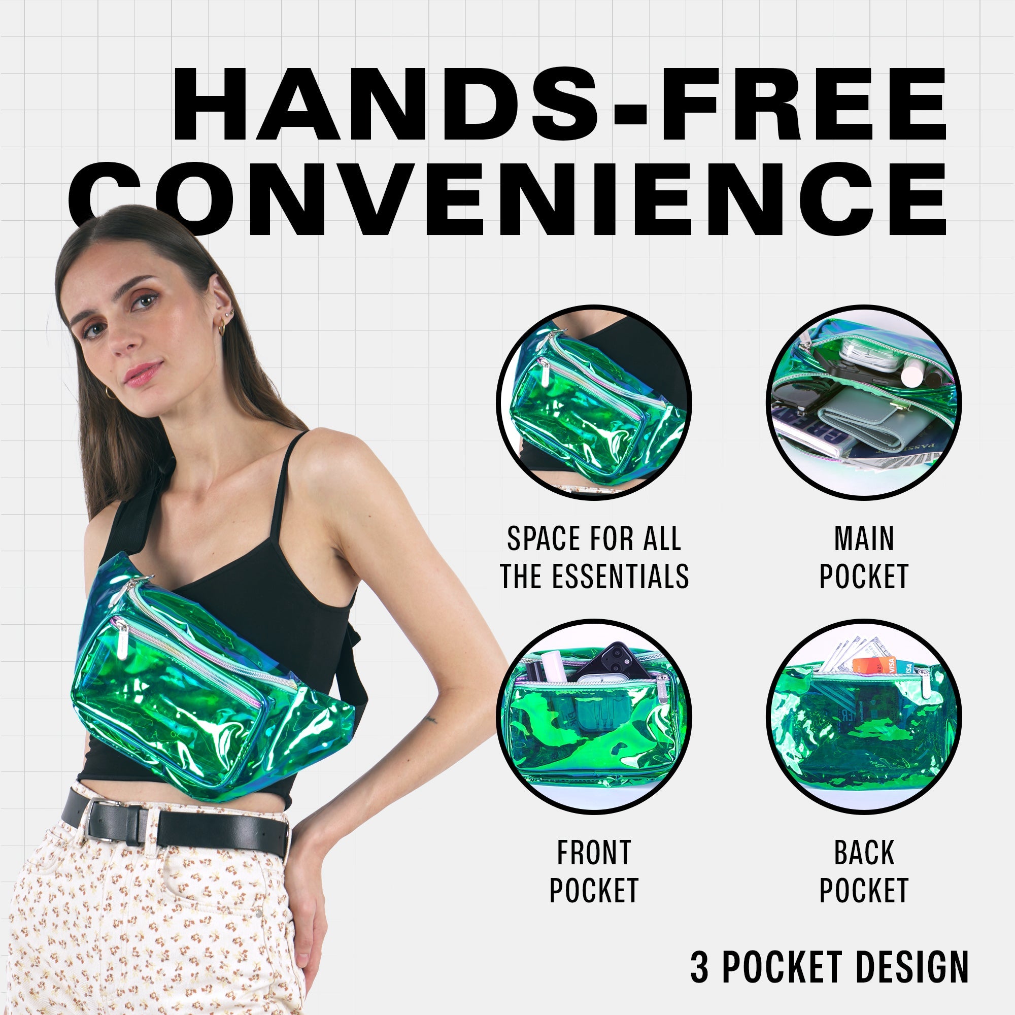Rave Fanny Pack featuring hands-free convenience and spacious pockets for essentials.