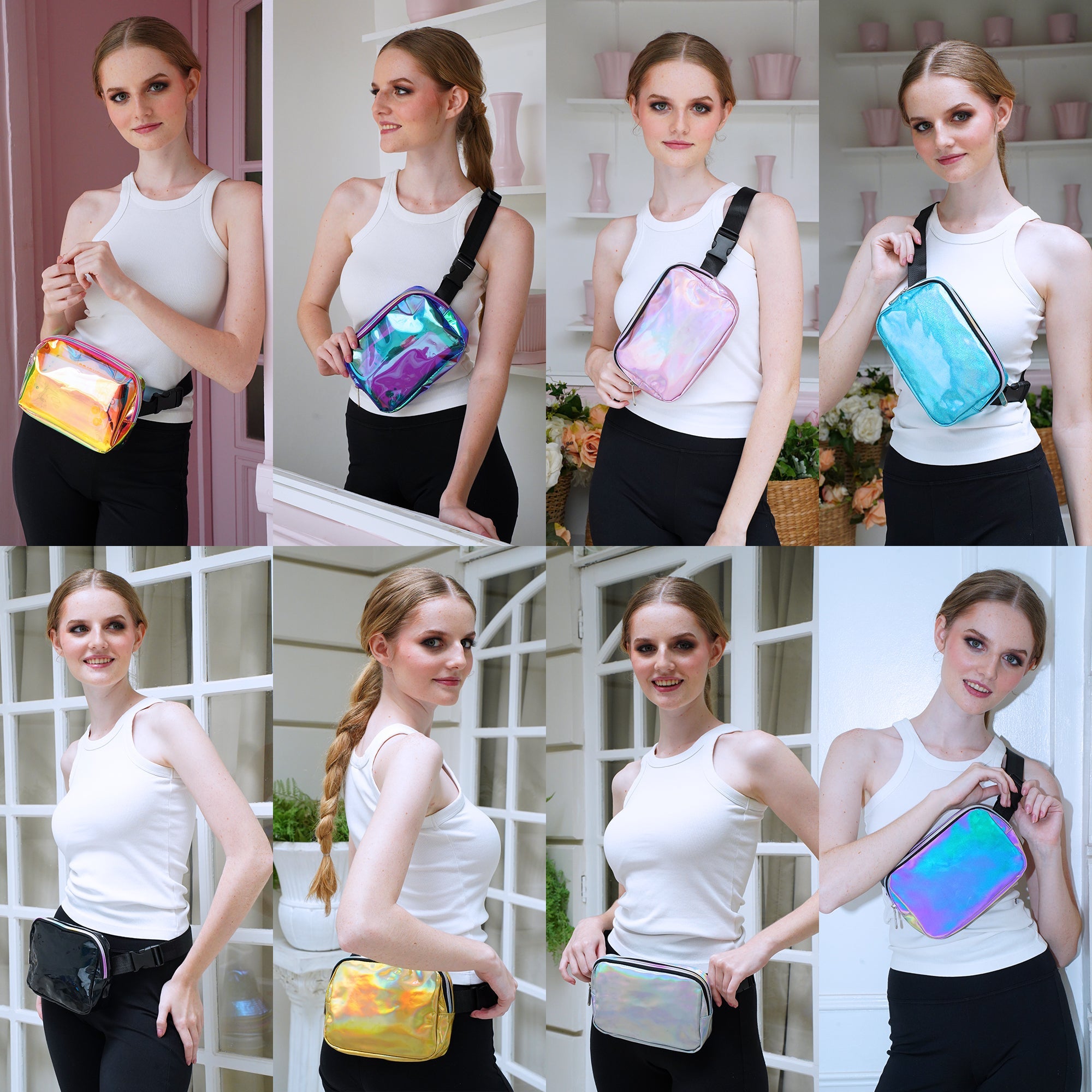 Fanny Pack (1 Pocket) stylish fanny packs for women, featuring vibrant colors and versatile designs for rave outfits.