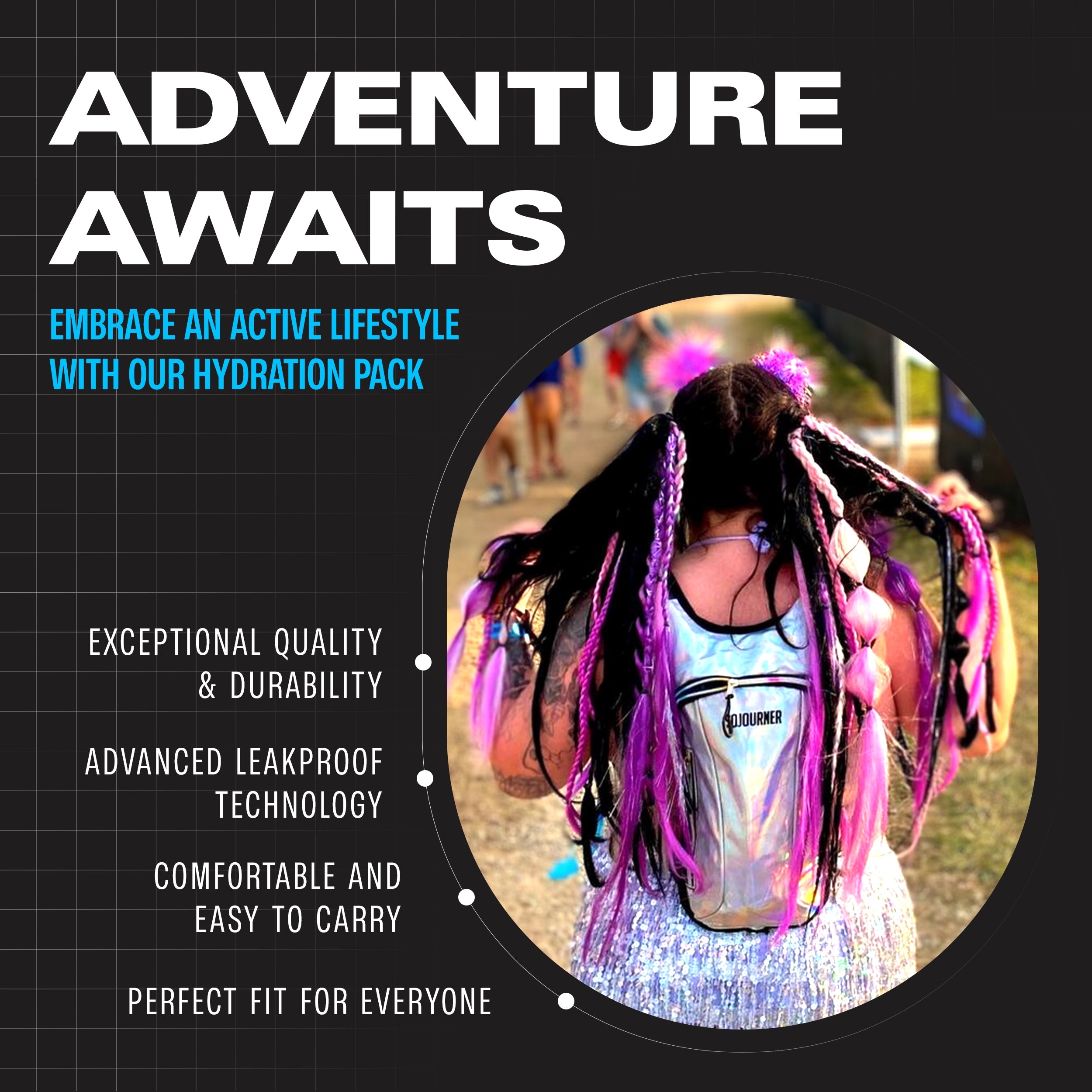 Hydration Pack Backpack (Small) for active lifestyles, comfortable fit, and leakproof design, ideal for outdoor adventures.