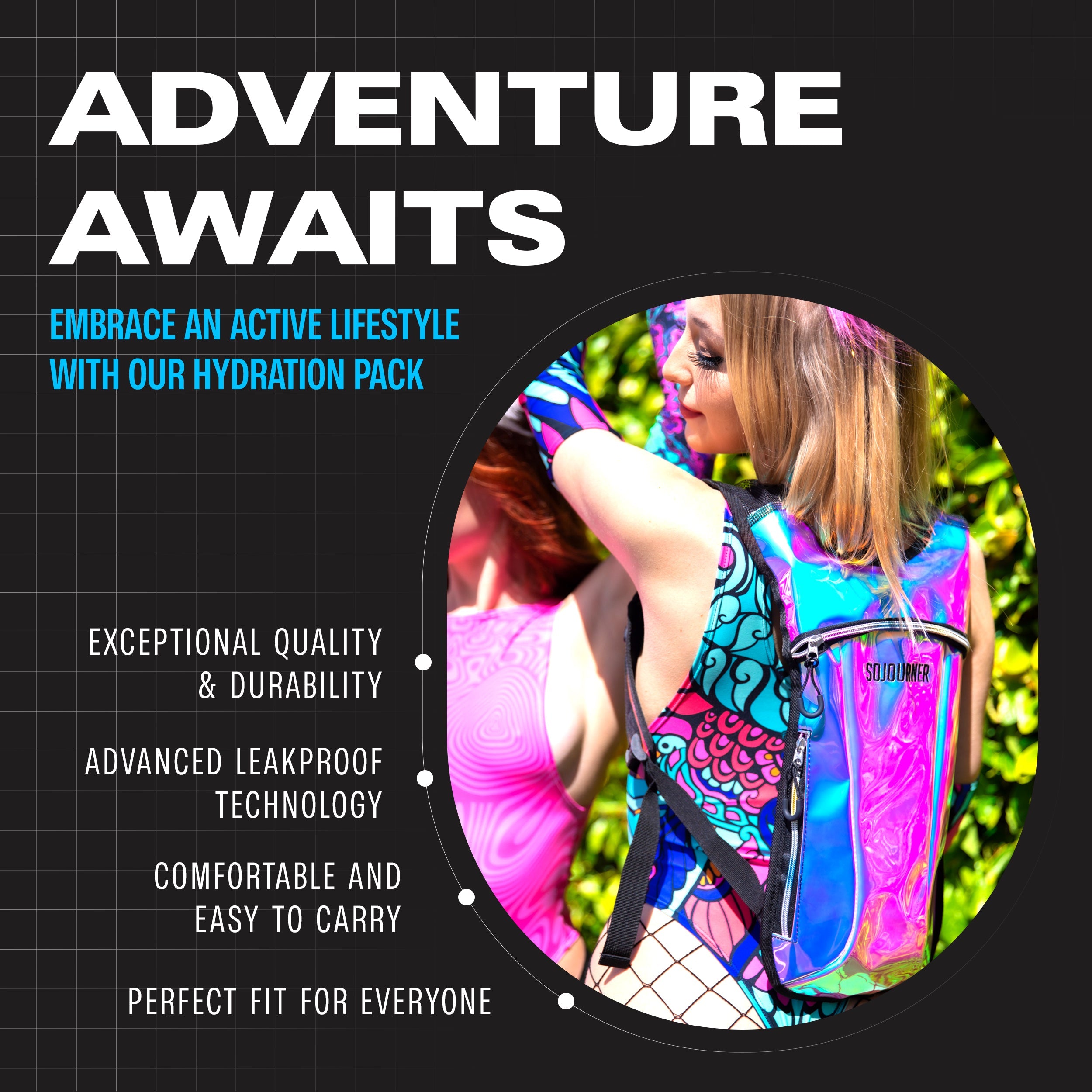 Hydration Pack Backpack (Small) lightweight and comfortable for an active lifestyle, exceptional quality and durability.