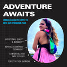 Adventure awaits with our Hydration Pack Backpack (Small), perfect for an active lifestyle and Rave Outfits.
