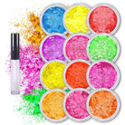 16 pack + 1 glitter glue Chunky Cosmetic Holographic Glitter | Body, Face & Hair Safe for crafts, parties, and festivals.
