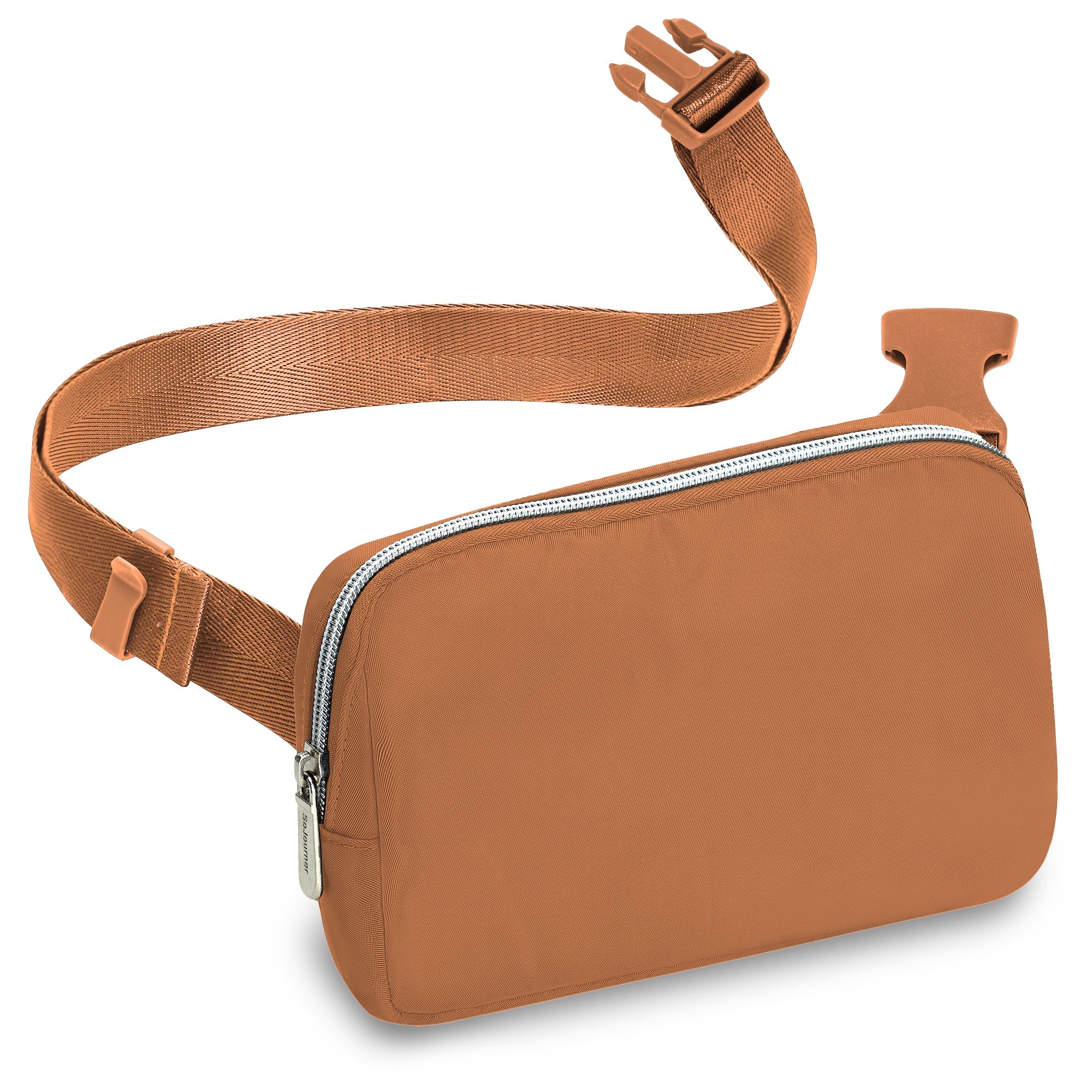 Fanny Pack (1 Pocket) in orange, durable design perfect for rave outfits, featuring adjustable strap and premium zippers.